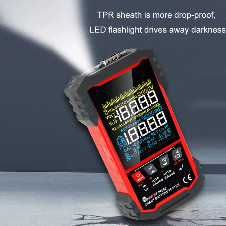 Tester di resistenza interna della batteria Tester per batterie alcaline al piombo e al litio, IR500, IR502