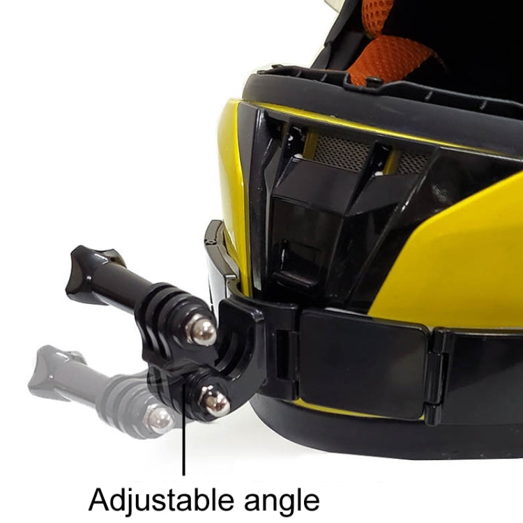 Staffa montaggio telecamera sportiva con mentoniera per casco mot