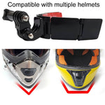 Staffa montaggio telecamera sportiva con mentoniera per casco mot