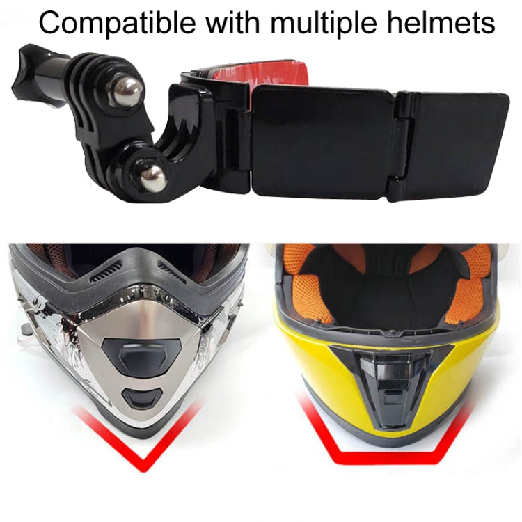 Staffa montaggio telecamera sportiva con mentoniera per casco mot