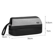 Per Dyson Baona BN-DS005 Borsa portaoggetti per asciugacapelli e ferro arricciacapelli a doppio strato di grande capacità, Gray, Black
