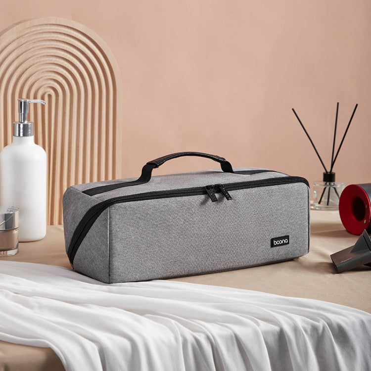 Per Dyson Baona BN-DS010 Borsa portaoggetti impermeabile per asciugacapelli di grande capacità, Gray, Black