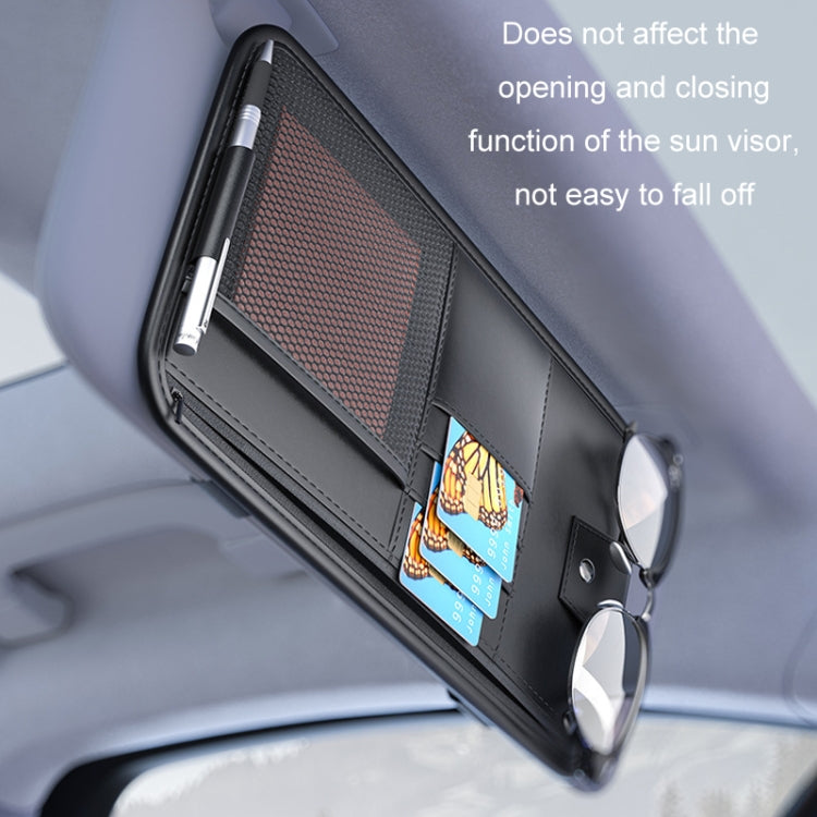 Borsa portaoggetti con cerniera per visiera parasole per auto