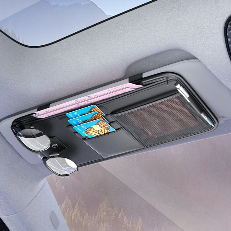 Borsa portaoggetti con cerniera per visiera parasole per auto