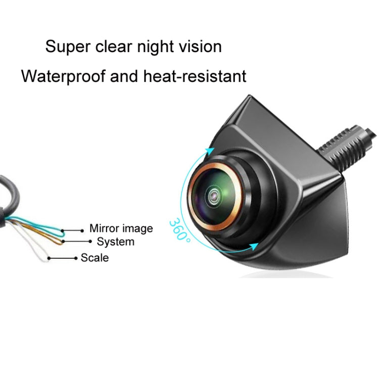 Telecamera per la retromarcia Fisheye in metallo a tre controlli regolabile a 360 gradi
