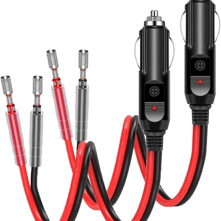 Spina accendisigari con fusibile 16AWG 15A 12V/24V con cavo, 1pair