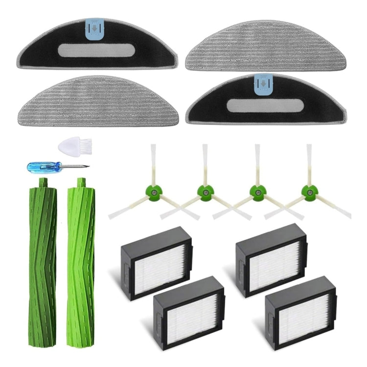 Per iRobot Roomba Combo i5 / i5+ / j5 / j5+ Robot Aspirapolvere e Lavapavimenti Parti di Ricambio, Kit, Main Brush, Filter, 2pcs Edge Brush, Dust Bag, Mop Pad