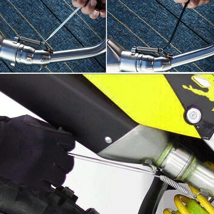 Gancio a molla per tubo di scarico Parti di riparazione per motociclette, 174MM