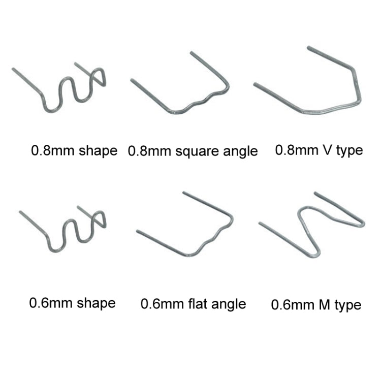 Riparazione di paraurti auto rotto con chiodi in filo di saldatura, 600pcs /Set, 1200pcs /Set, 1500pcs /Set, 1800pcs /Set, 3000pcs /Set