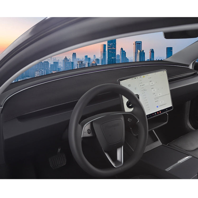 Cuscinetto anti-luce in pelle scamosciata per auto, For 2024 Tesla Model Y Dashboard, For 2024 Tesla Model 3 Dashboard, For 2024 Tesla Model 3 Rearwindow