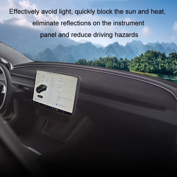 Cuscinetto anti-luce in pelle scamosciata per auto, For 2024 Tesla Model Y Dashboard, For 2024 Tesla Model 3 Dashboard, For 2024 Tesla Model 3 Rearwindow