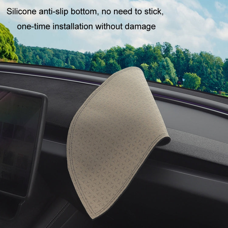Cuscinetto anti-luce in pelle scamosciata per auto, For 2024 Tesla Model Y Dashboard, For 2024 Tesla Model 3 Dashboard, For 2024 Tesla Model 3 Rearwindow