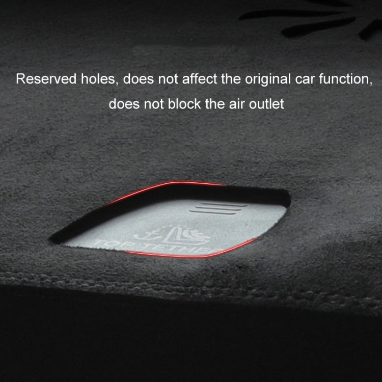 Cuscinetto anti-luce in pelle scamosciata per auto, For 2024 Tesla Model Y Dashboard, For 2024 Tesla Model 3 Dashboard, For 2024 Tesla Model 3 Rearwindow