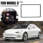 Copertura protettiva per schermo in silicone con cornice, For Tesla Model 3 2024