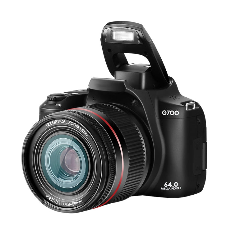 Videocamera digitale WiFi G700 4K / 64MP Schermo IPS da 3,0 pollici Zoom ottico 12X, G700