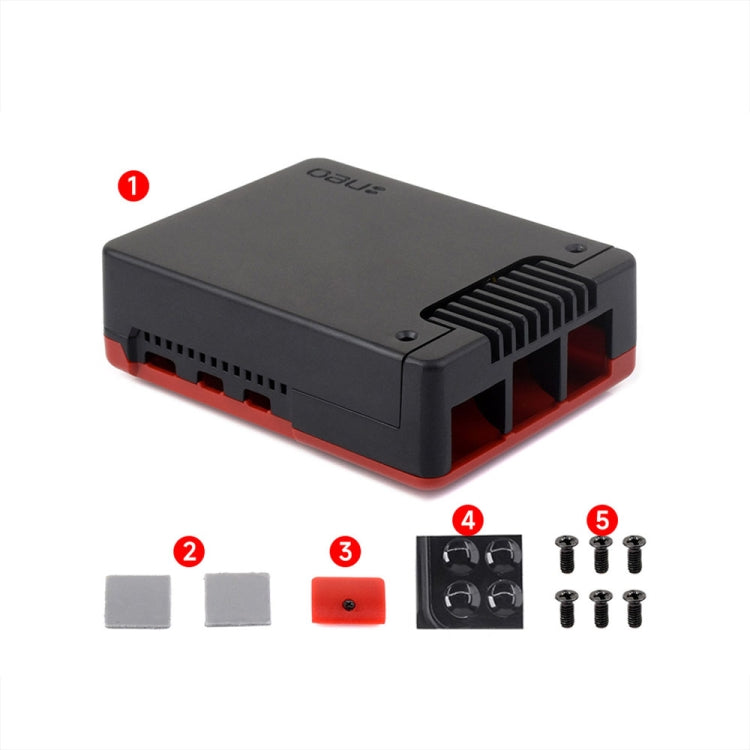 Waveshare 26587 per Raspberry Pi 5 Argon Neo Custodia in lega di alluminio, Standard, M.2 Upgraded