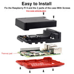 Custodia in lega di alluminio per Raspberry Pi 5 Argon Neo