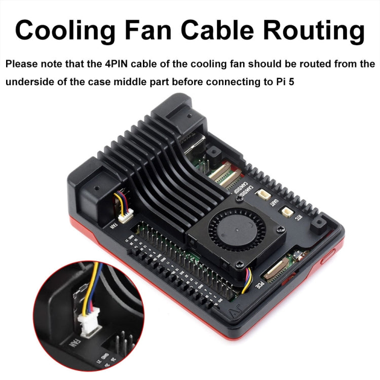 Custodia in lega di alluminio per Raspberry Pi 5 Argon Neo
