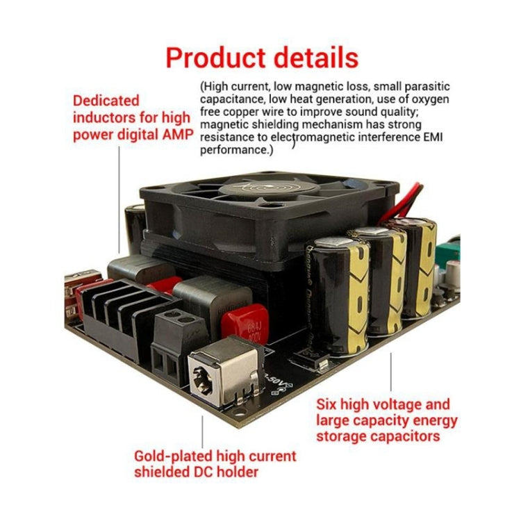Scheda amplificatore digitale ad alta potenza TPA3255 a doppio canale HIFI, ZK-3002T