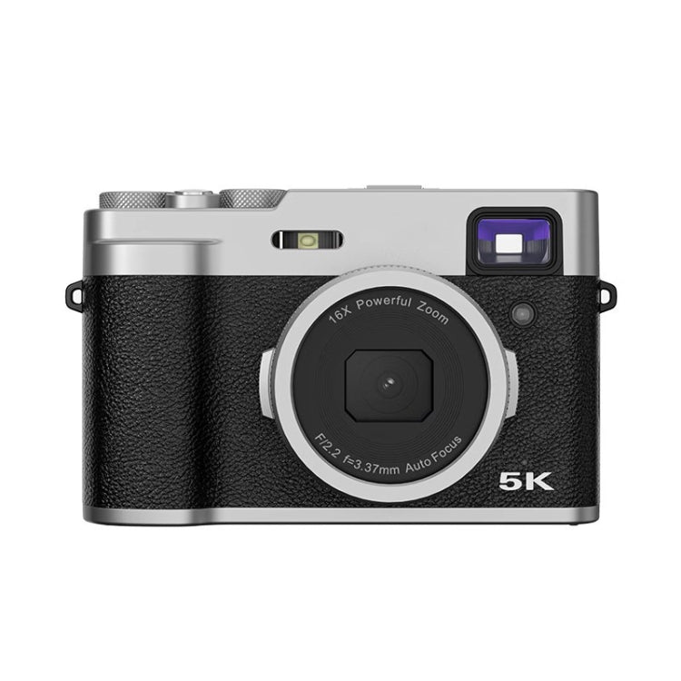 DC203 5K/30FPS Schermo da 2,8 pollici 16X Doppia fotocamera anteriore e posteriore HD Digital Camera, Black, Brown