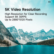 HDV-255K 5K/30FPS 16X Zoom Sport all'aria aperta HD Telecamera digitale anti-vibrazione elettronica, EU Plug, US Plug, UK Plug