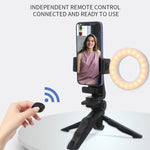 Microfono Lavalier Wireless con Ricevitore 3,5 mm e Luce 9"