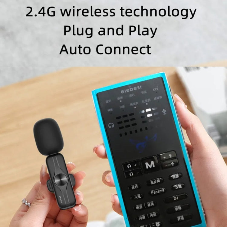 Microfono Lavalier Wireless con Ricevitore 3,5 mm e Luce 9"