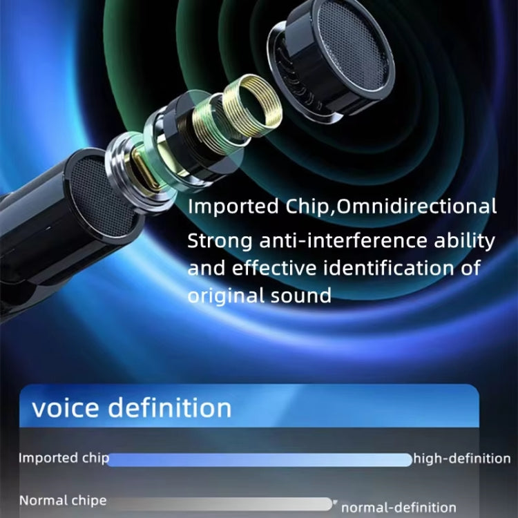 Microfono Lavalier Wireless con Ricevitore 3,5 mm e Luce 9"