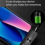 Microfono Lavalier Wireless con Ricevitore 3,5 mm e Luce 9"