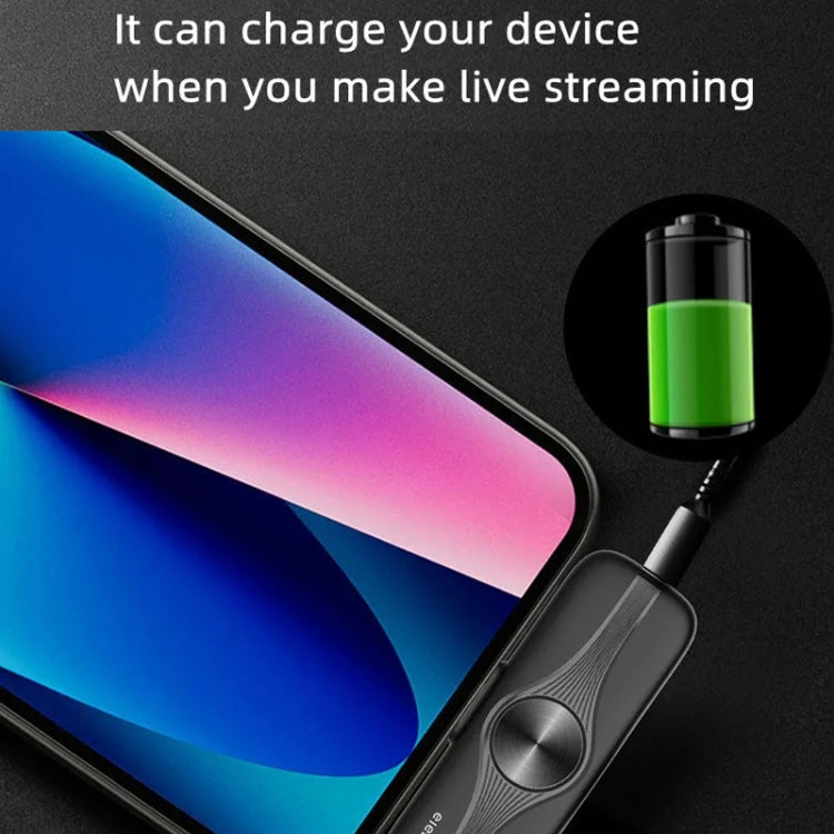 Microfono Lavalier Wireless con Ricevitore 3,5 mm e Luce 9"