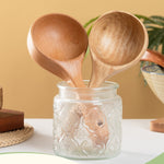 Cucchiaio da minestra grande con manico lungo in legno per uso domestico, cucchiaio per mangiare i noodle, cucchiaio per acqua, Tanoak (Old Lacquer Color), Tanoak (Original Color), Beech, Acacia