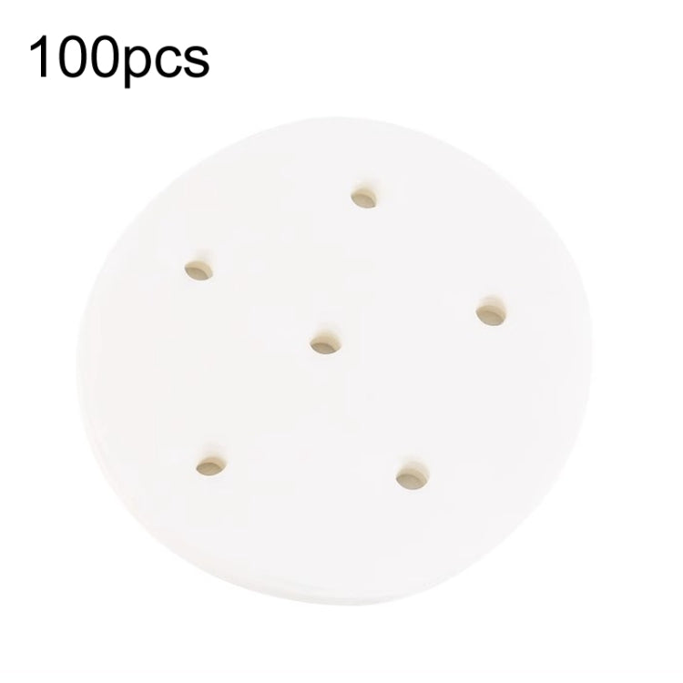 100 pezzi di carta per cottura a vapore antiaderente rotonda monouso per uso alimentare, panini perforati, cuscinetti per cottura a vapore, 7.6cm, 8.89cm, 10.16cm, 11.4cm, 12.7cm, 14cm, 16.5cm