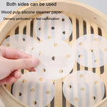 100 pezzi di carta per cottura a vapore antiaderente rotonda monouso per uso alimentare, panini perforati, cuscinetti per cottura a vapore, 7.6cm, 8.89cm, 10.16cm, 11.4cm, 12.7cm, 14cm, 16.5cm