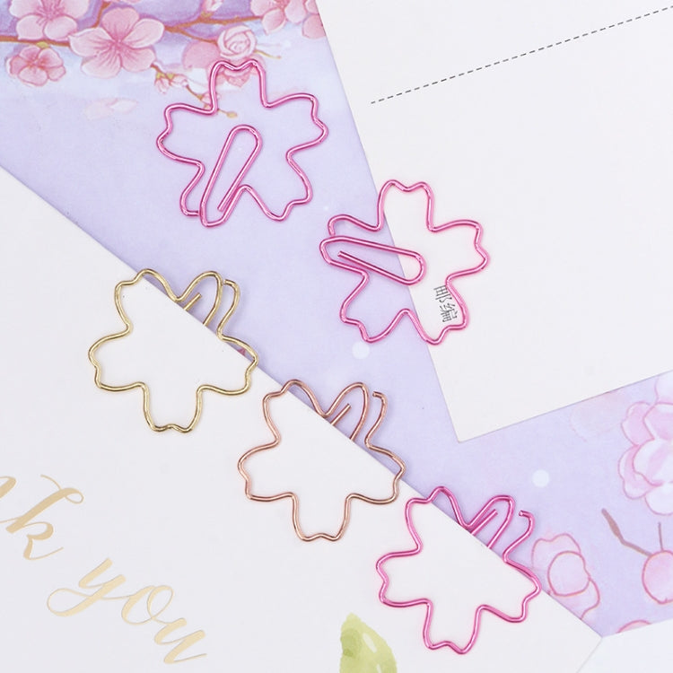 Graffette in metallo di forma speciale Classificazione dei file e conservazione delle graffette, 10pcs /Box Sakura