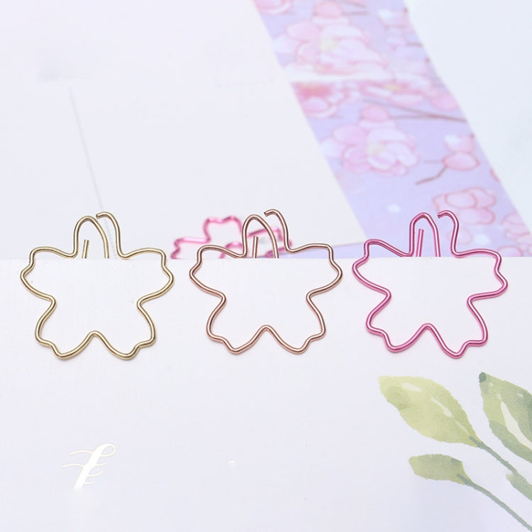 Graffette in metallo di forma speciale Classificazione dei file e conservazione delle graffette, 10pcs /Box Sakura