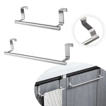 Portasciugamani sopraporta in acciaio inox senza perforazione, porta stracci da appendere alla porta dell'armadio, 23.5cm Silver, 23.5cm Black, 23.5cm White, 36.5cm Silver, 36.5cm Black, 36.5cm White