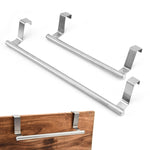 Portasciugamani sopraporta in acciaio inox senza perforazione, porta stracci da appendere alla porta dell'armadio, 23.5cm Silver, 23.5cm Black, 23.5cm White, 36.5cm Silver, 36.5cm Black, 36.5cm White