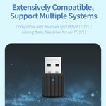 Ricevitore WIFI scheda di rete wireless USB COMFAST CF-WU811AC V3 5G Dual Band 650Mbps, CF-WU811AC V3