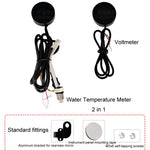 Misuratore di potenza intelligente con allarme a doppio display per moto Morfayer, Voltmeter, Water Temperature Meter, Voltmeter+Water Temperature Meter