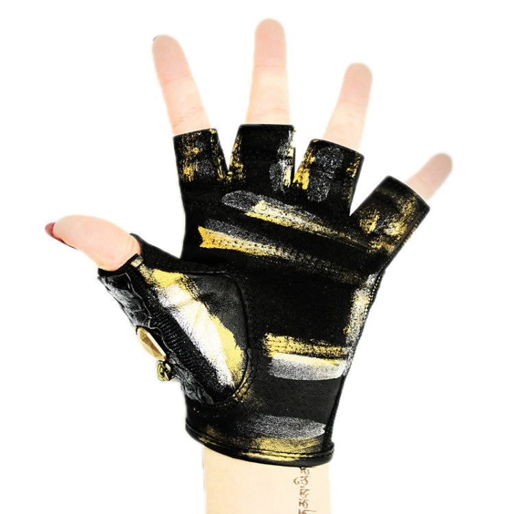 Guanti da motociclista punk a mezze dita Accessori di Halloween, S, M, L, XL