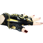 Guanti da motociclista punk a mezze dita Accessori di Halloween, S, M, L, XL