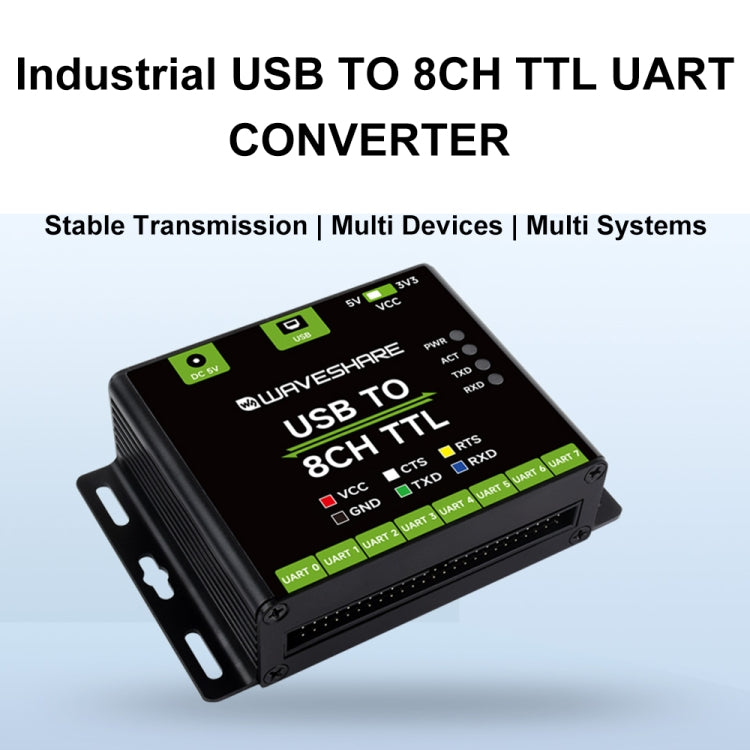 Convertitore di modulo di comunicazione seriale USB-TTL UART industriale Waveshare 27076, 27076