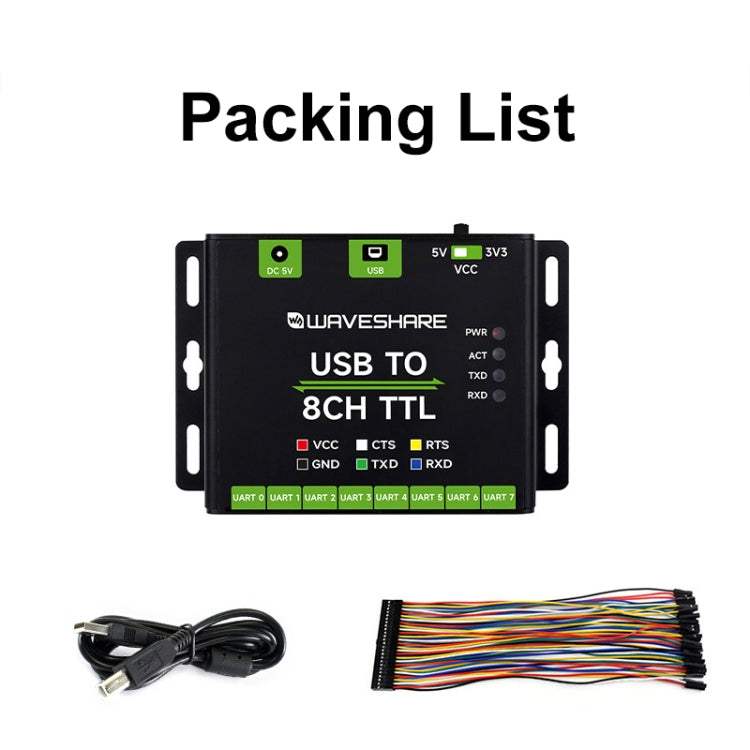 Convertitore di modulo di comunicazione seriale USB-TTL UART industriale Waveshare 27076, 27076