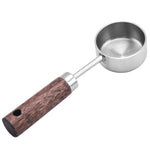 Cucchiaio dosatore in acciaio inossidabile con manico in legno da 15 ml Cucchiaio per caffè in polvere Cucchiaio per latte in polvere, Silver, Gold