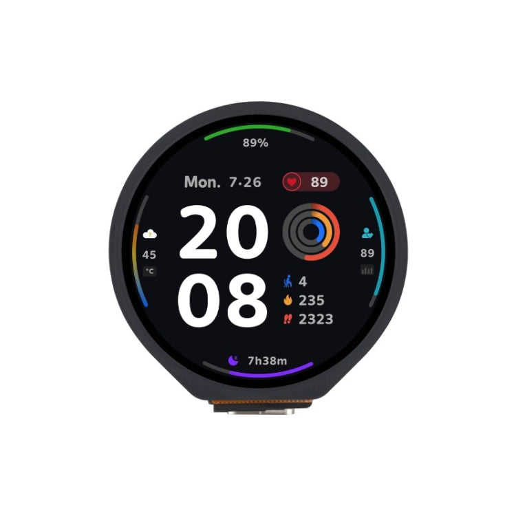 Waveshare 25098 ESP32-S3 Scheda di sviluppo LCD touch rotondo da 1,28 pollici, ESP32-S3
