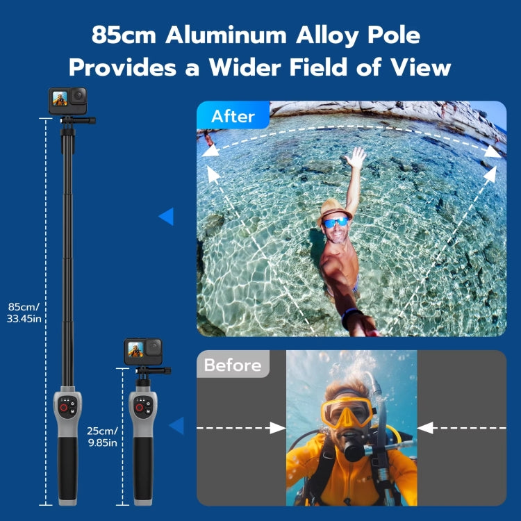 TELESIN Selfie Stick subacqueo 0,85 m per GoPro
