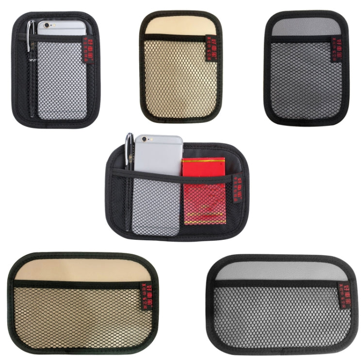 Borsa adesiva in rete per riporre cellulare in microfibra per auto, H005 Black Small, H006 Beige Small, H007 Gray Small, H008 Black Large, H009 Beige Large, H010 Gray Large