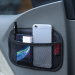 Borsa adesiva in rete per riporre cellulare in microfibra per auto, H005 Black Small, H006 Beige Small, H007 Gray Small, H008 Black Large, H009 Beige Large, H010 Gray Large