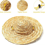 Mini cappello di paglia per animali domestici, cappello con visiera parasole per festa di compleanno di cani e gatti, S 10cm, M 13cm, L 16cm, XL 20cm