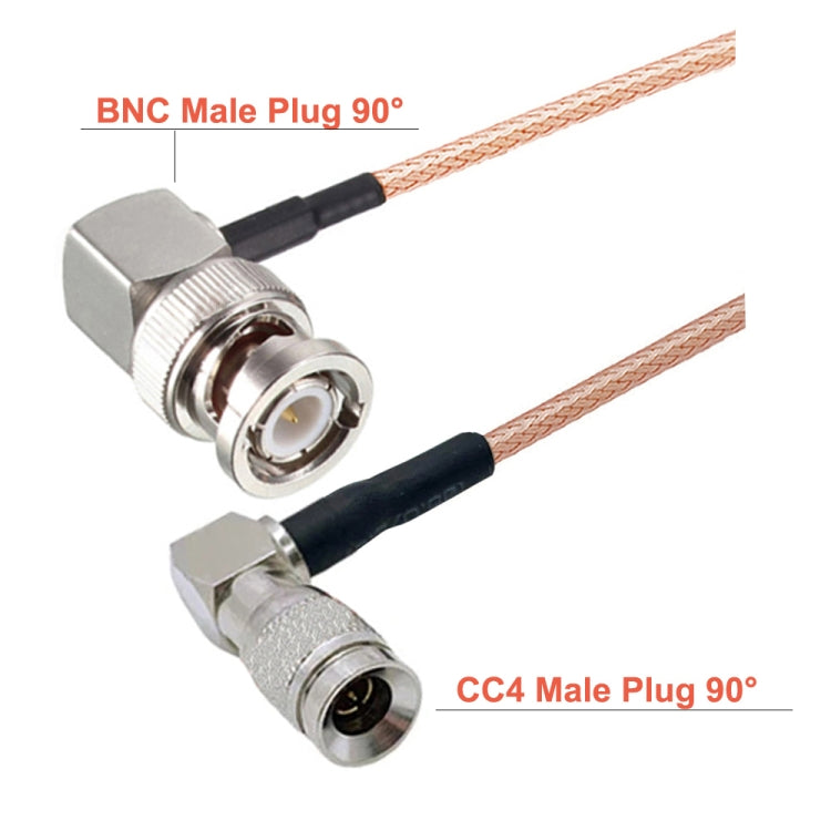 Cavo connettore a gomito CC4 maschio a BNC maschio Cavo RF coassiale RG179, 20cm, 30cm, 50cm, 100cm